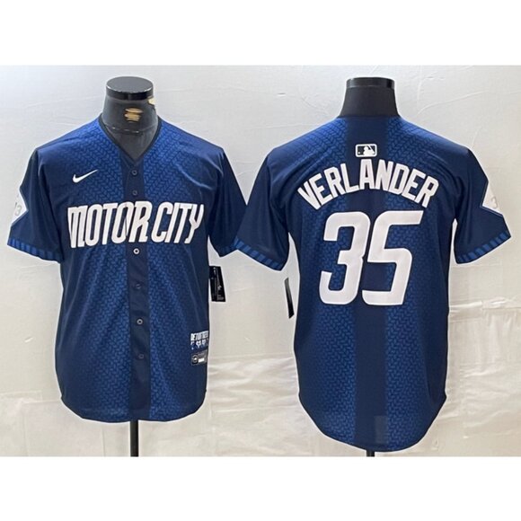 Mens Kids Youths Womens Justin Verlander Navy City Stitched Jersey